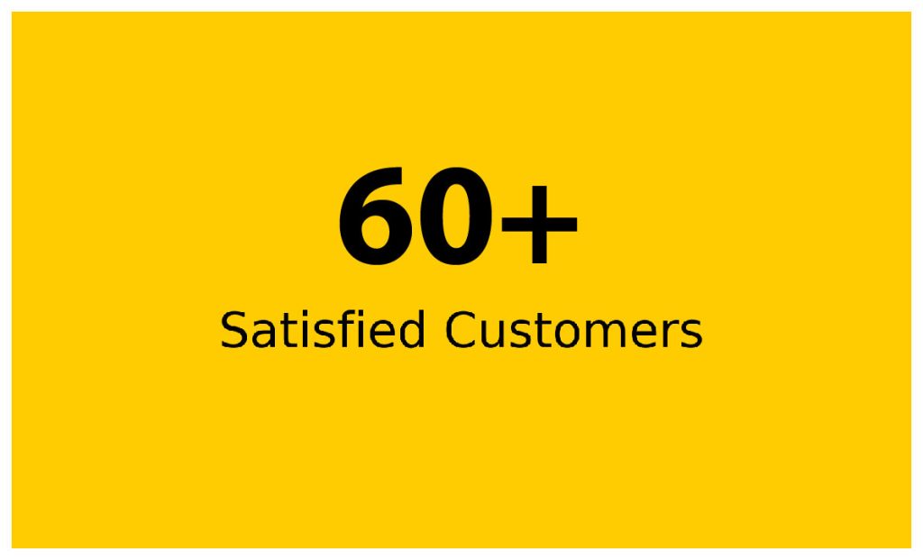 More than 60 satisfied clients